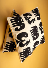 Funky Fusions Applique Work Cotton Cushion Cover